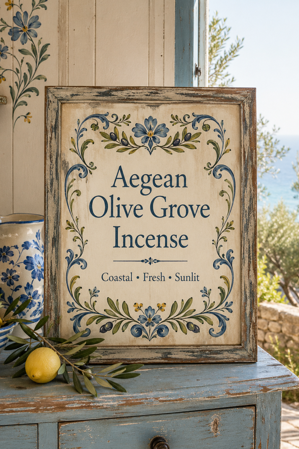Aegean Olive Grove Incense Coastal Citrus Olive and Musk Scent