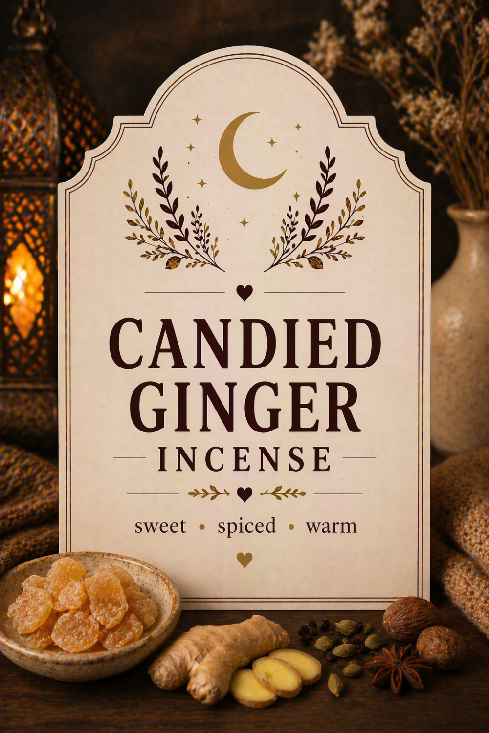 Candied Ginger Spice Incense for Warm Cozy Evenings