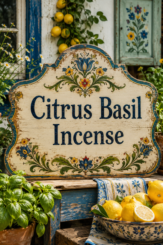 Citrus Basil Incense Fresh Citrus Herbal Scent