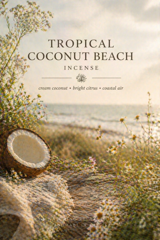 Tropical Coconut Beach Incense – Creamy Coconut and Bright Coastal Air