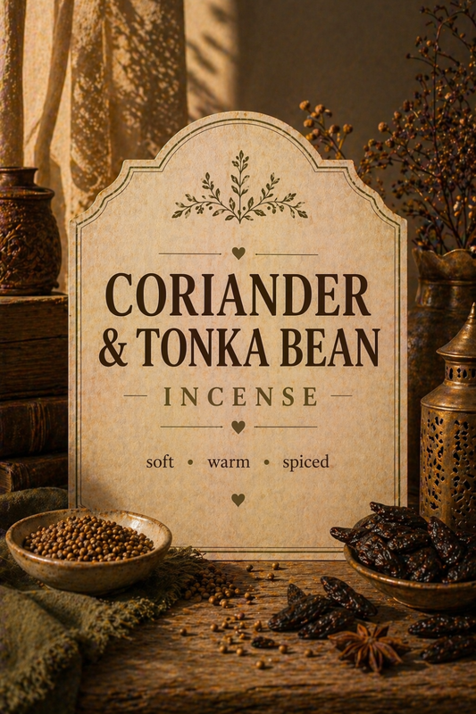 Coriander and Tonka Bean Incense for Warm Cottage Comfort