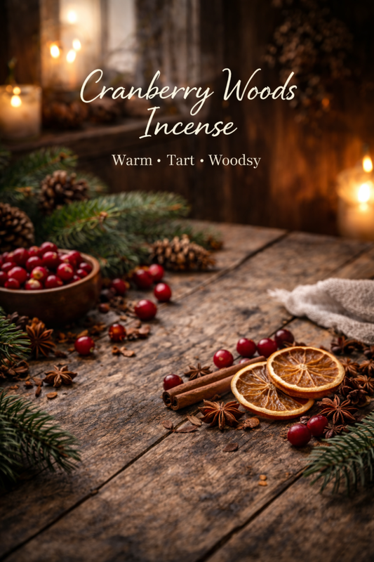Cranberry Woods Incense Winter Spiced Holiday Home Scent