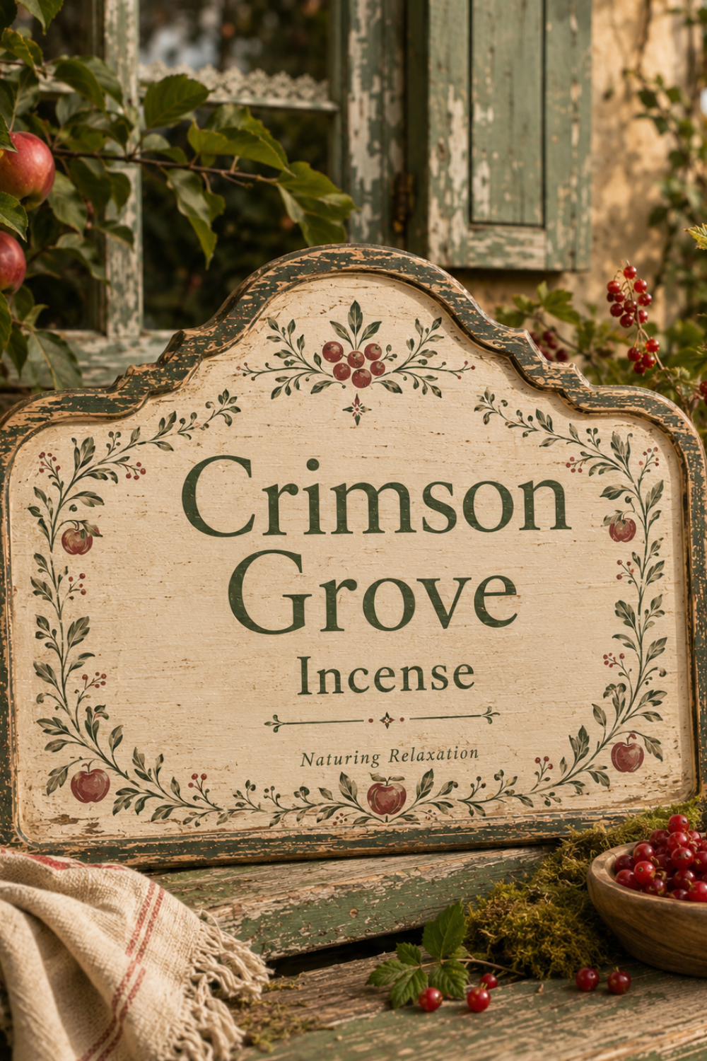 Crimson Grove Incense: Red Currant & Cedar Scent