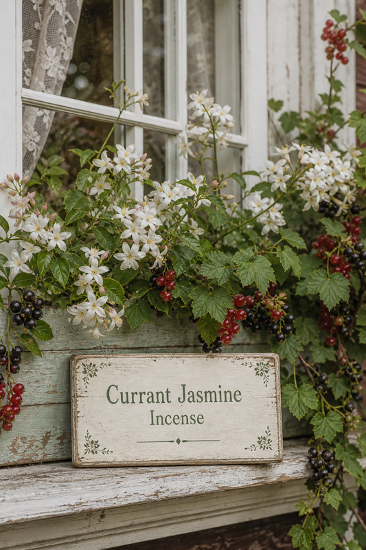Currant Jasmine Incense for Floral Berry Cottage Rooms