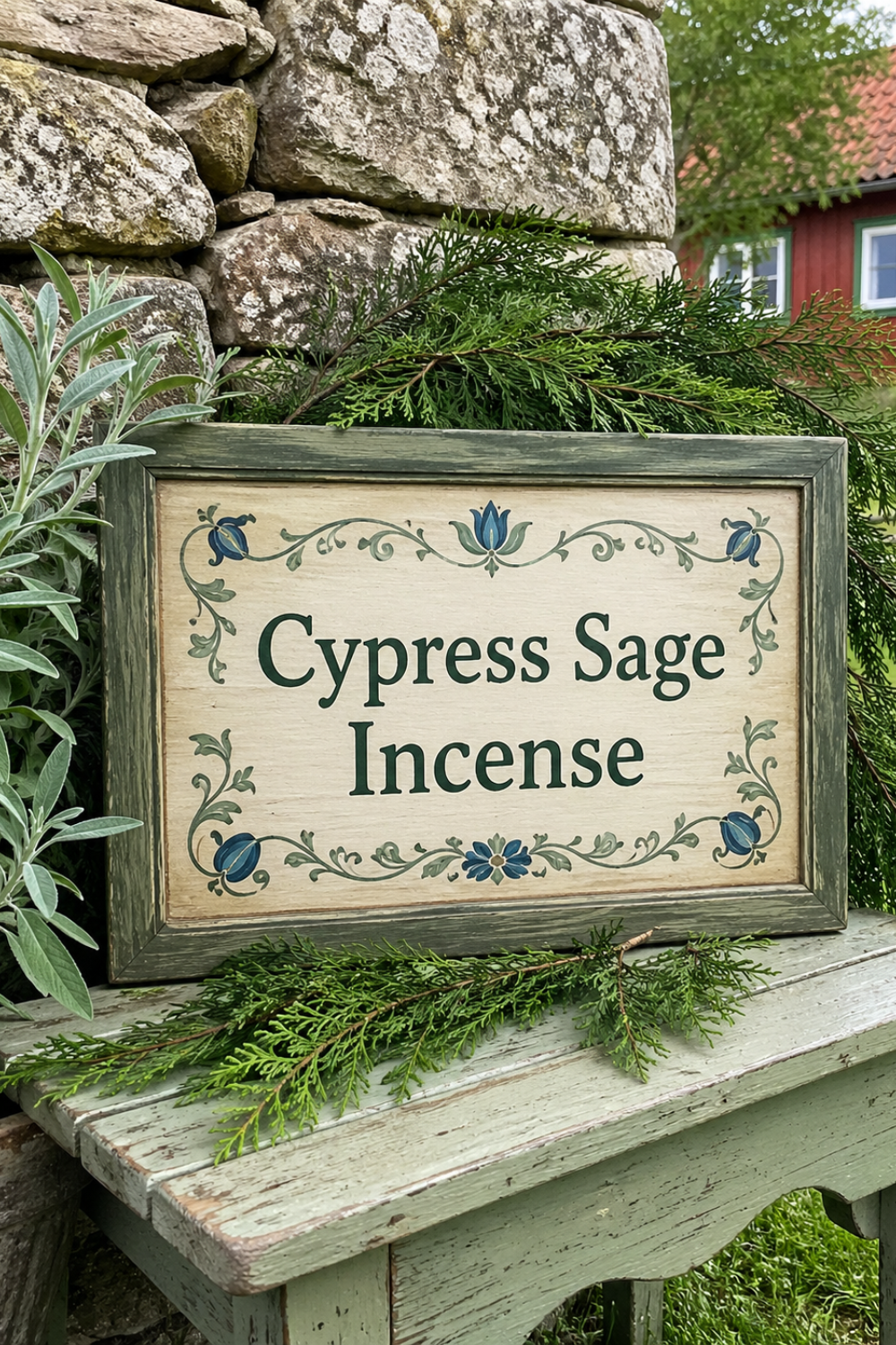 Cypress Sage Incense for Fresh Woodland Cottage Air