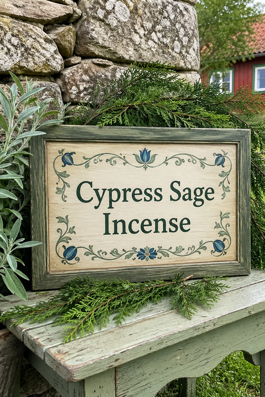 Cypress Sage Incense for Fresh Woodland Cottage Air