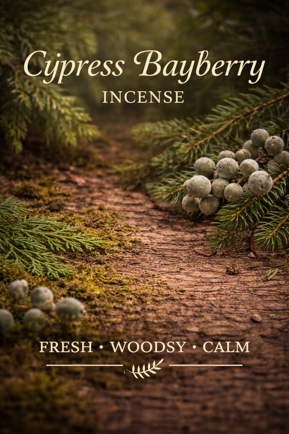Cypress Bayberry Incense Fresh Evergreen Home Fragrance