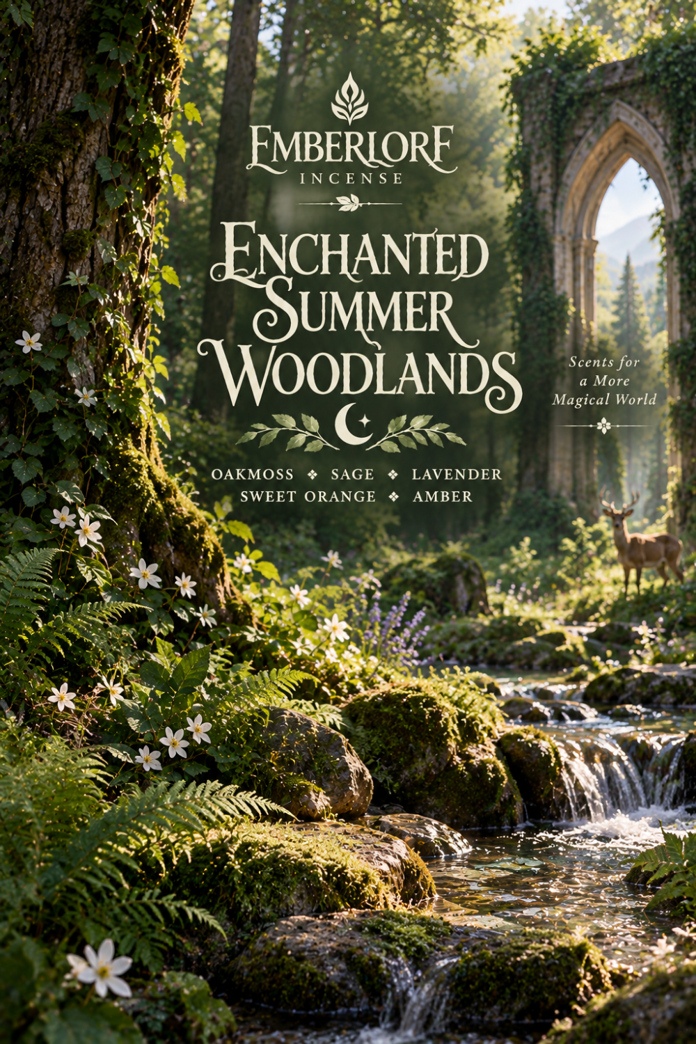 Enchanted Summer Woodlands Incense | Oakmoss, Sage & Lavender