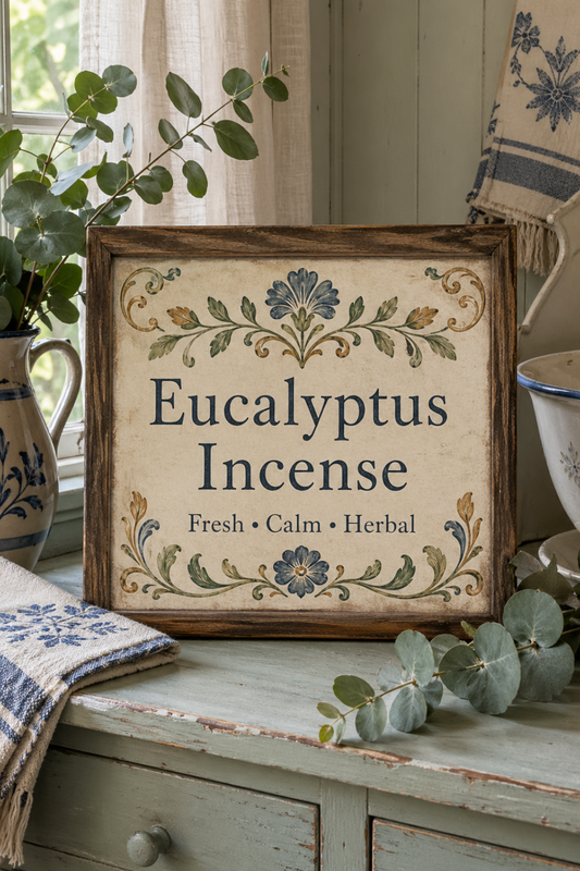Eucalyptus Incense Fresh Herbal Juniper and Soft Spice Scent