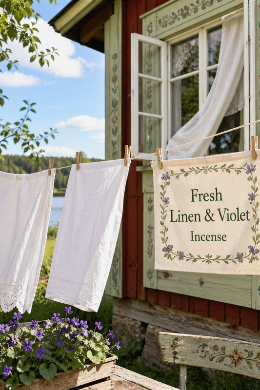 Fresh Linen and Violet Incense for Clean Cottage Comfort