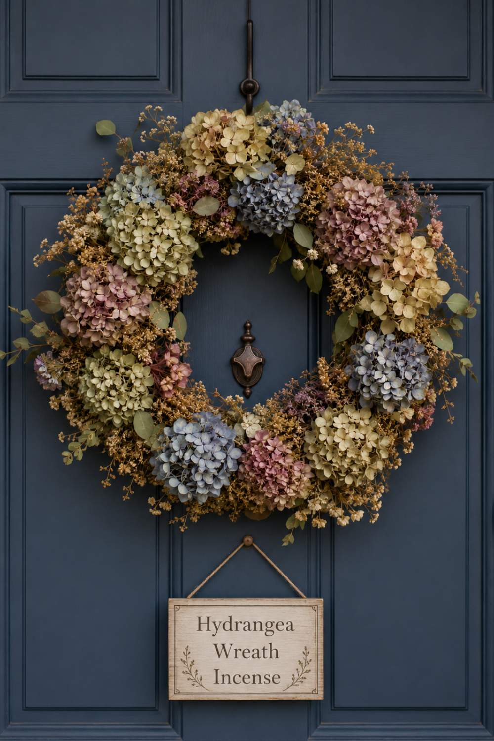 Hydrangea Wreath Incense for Autumn Cottage Comfort