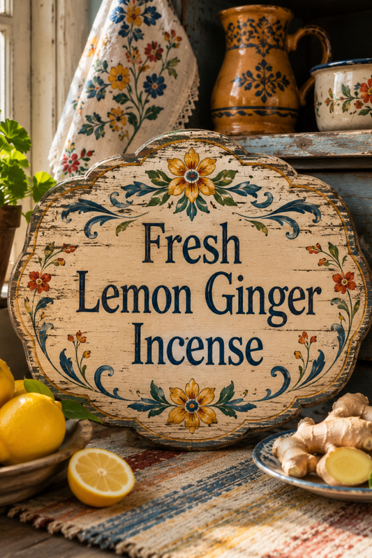 Fresh Lemon Ginger Incense: Bright Citrus Spice Scent