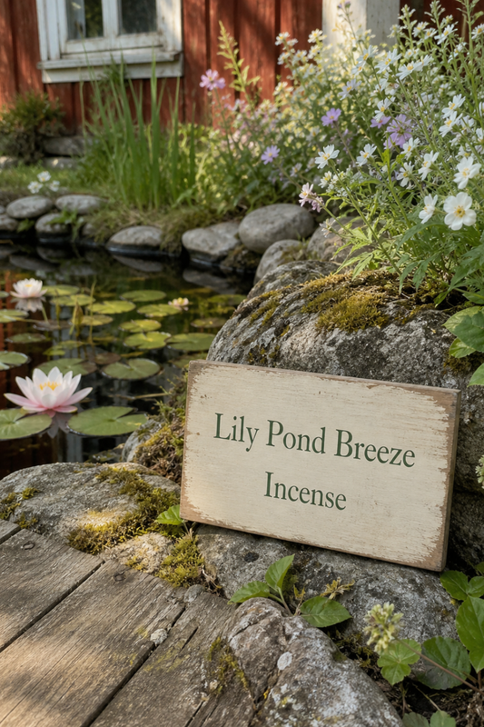 Lily Pond Breeze Incense for Fresh Cottage Garden Air