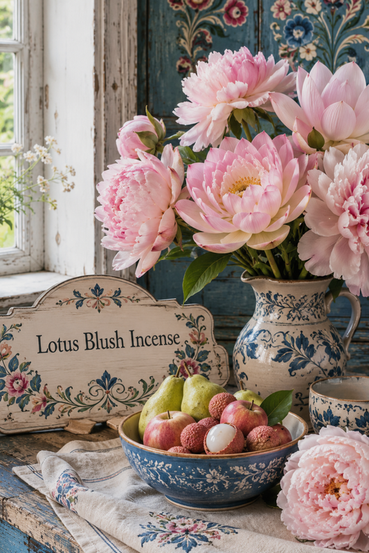 Lotus Blush Incense for a Soft Floral Cottage Home