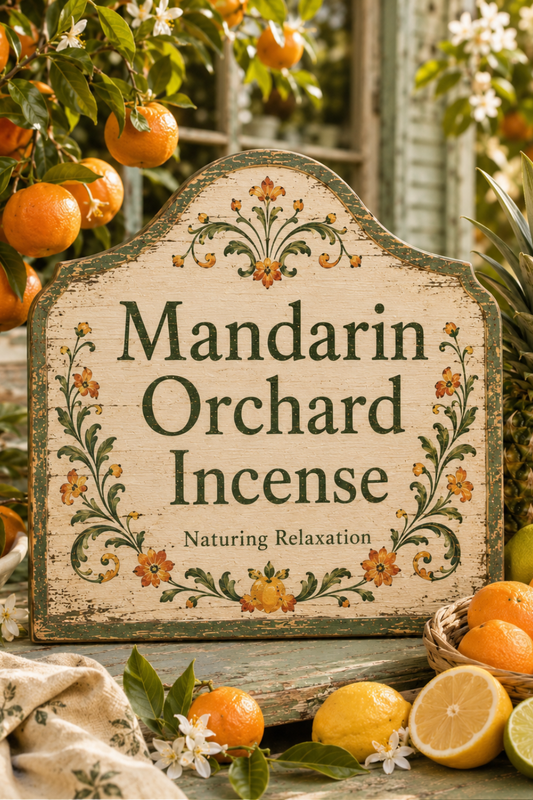 Mandarin Orchard Incense: Citrus Vanilla Scent