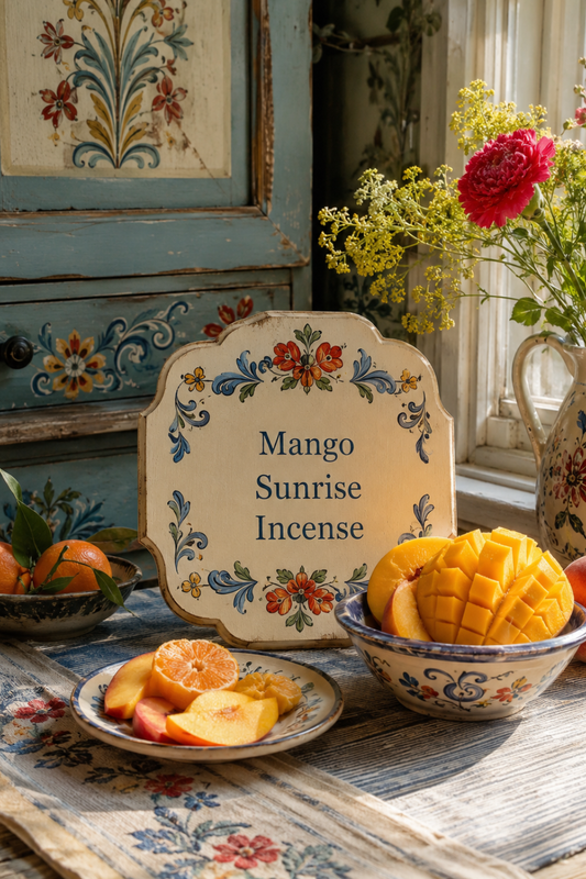 Mango Sunrise Incense: Tropical Fruit & Summer Light