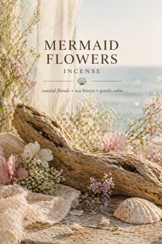 Mermaid Flowers Incense – Soft Coastal Florals with Light Ocean Air