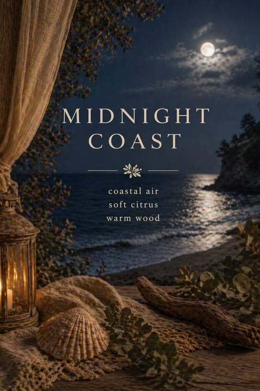 Midnight Coast Incense – Fresh Coastal Citrus with Warm Wood Notes
