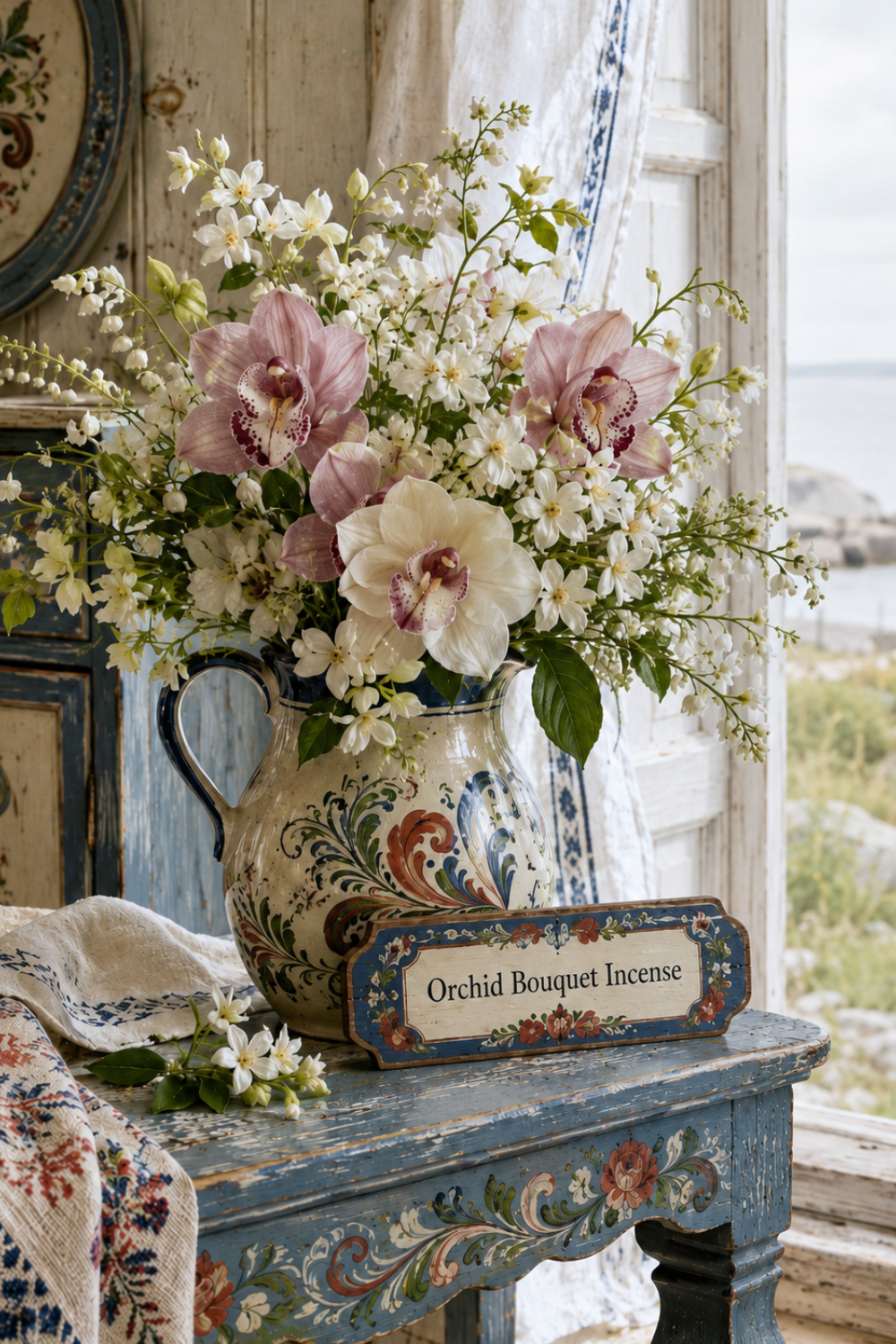 Orchid Bouquet Incense for a Soft Coastal Floral Home