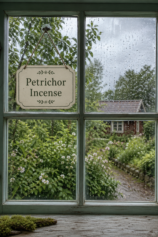 Petrichor Incense for Rainy Days and Earthy Cottage Calm