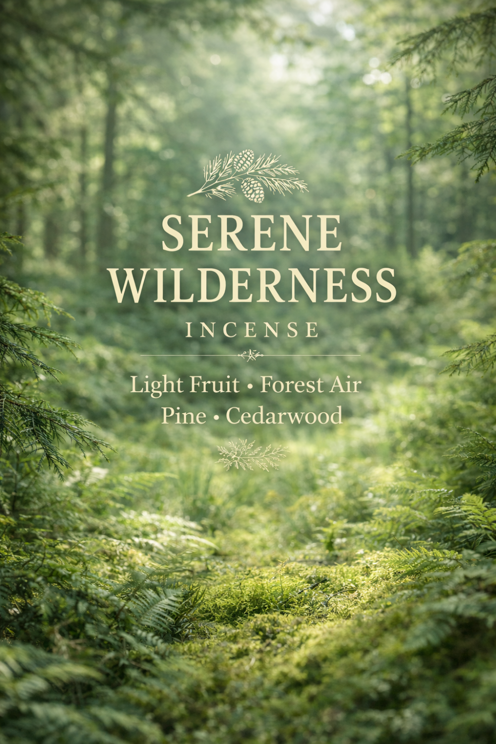 Serene Wilderness Incense Fresh Pine Cedarwood Home Scent