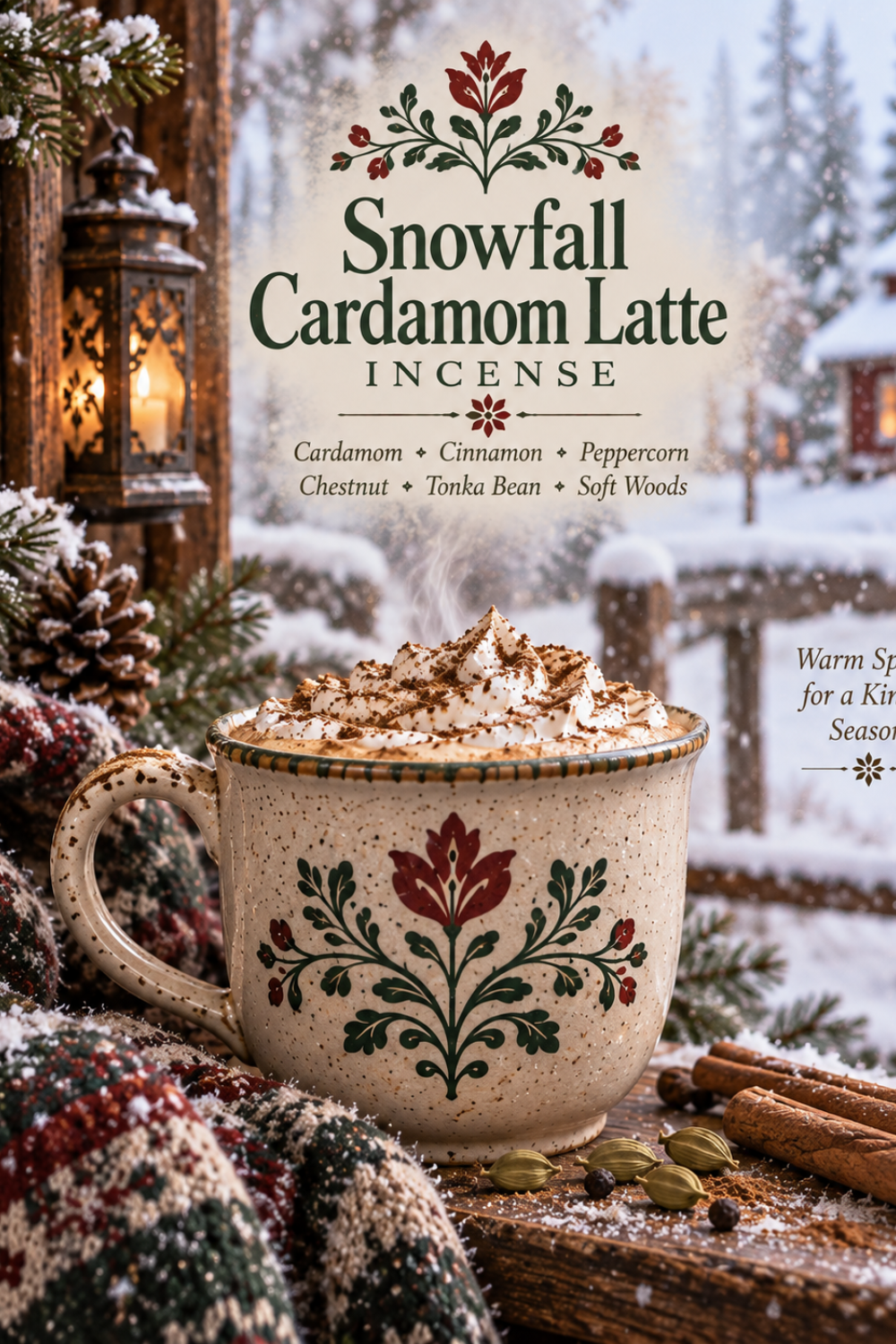 Snowfall Cardamom Latte Incense | Cardamom & Warm Spice