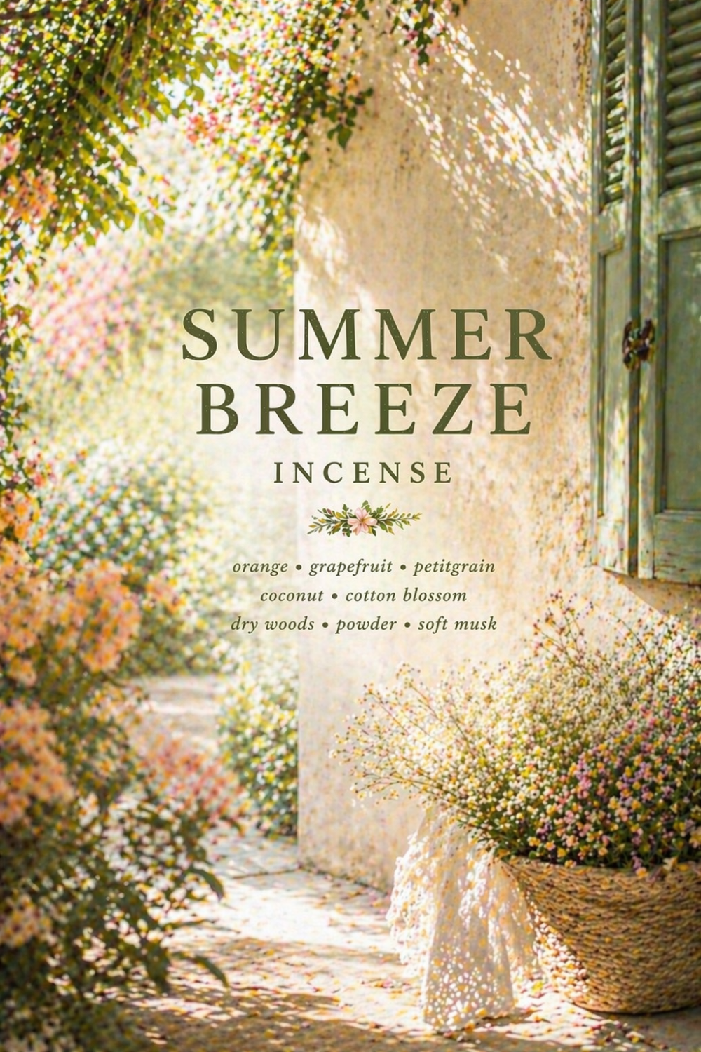Summer Breeze Incense – Light Citrus, Soft Florals, and Warm Airy Finish
