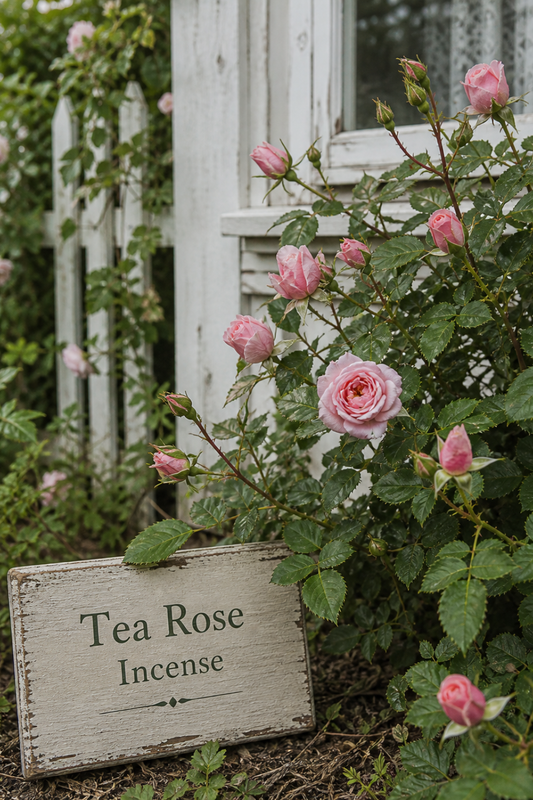 Tea Rose Incense for Romantic Cottage Garden Rooms