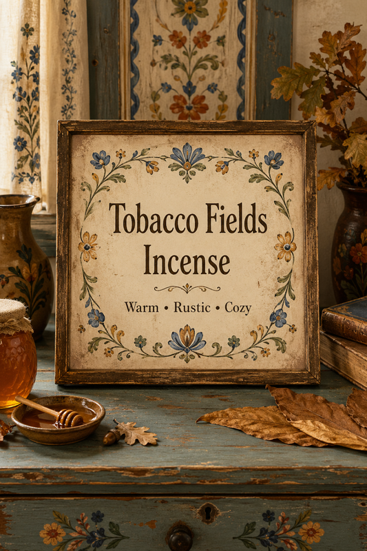 Tobacco Fields Incense Warm Honey Tobacco Oak and Brandy Scent