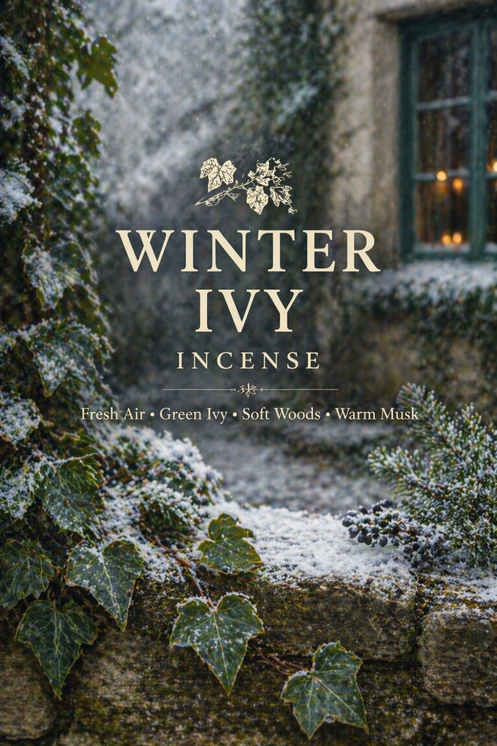 Winter Ivy Incense Fresh Green Herbal Home Scent