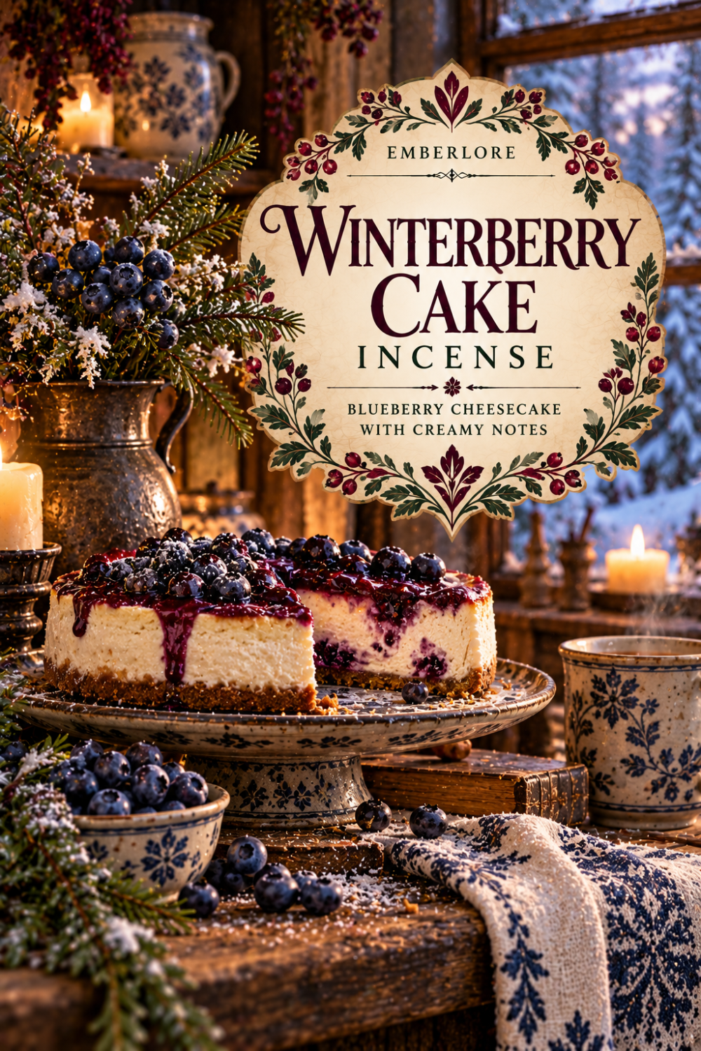 Winterberry Cake Incense | Blueberry Cheesecake Incense