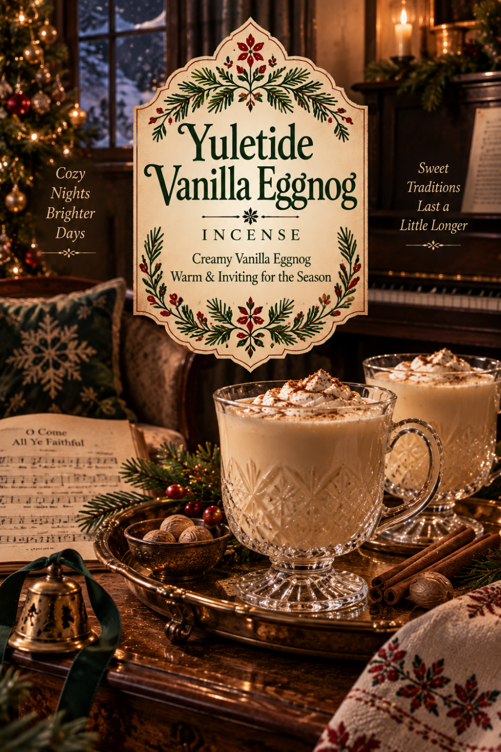 Yuletide Vanilla Eggnog Incense | Creamy Vanilla Eggnog