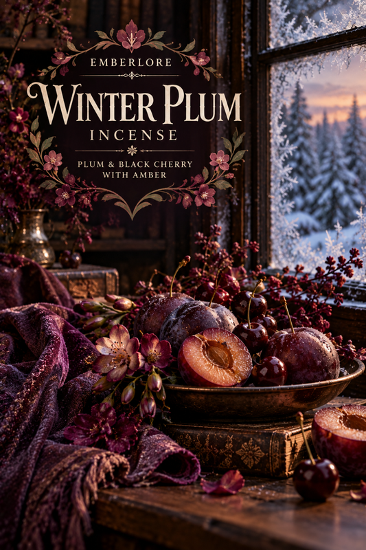Winter Plum Incense | Plum & Black Cherry Incense | Dark Fruit Scent